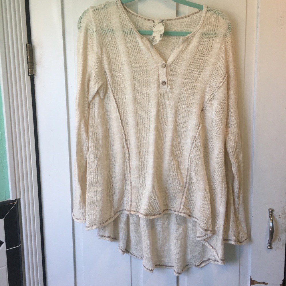 Large Blu-Pepper Hi-lo Blouse